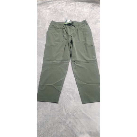 L.L.Bean Women's Size Large Petite Green Thyme Venture stretch Woven Ankle Pants - Picture 1 of 8